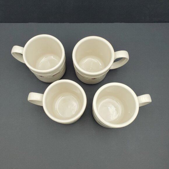 Longaberger Woven Traditions Red Mugs Longaberger Pottery Paprika Red Coffee Cup - Picture 2 of 9